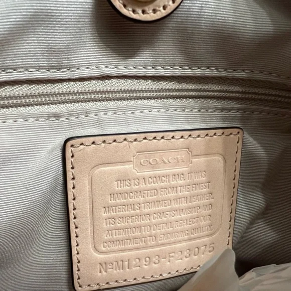 COACH cream coated canvas with multicolored accents hangbag - Picture 5 of 5